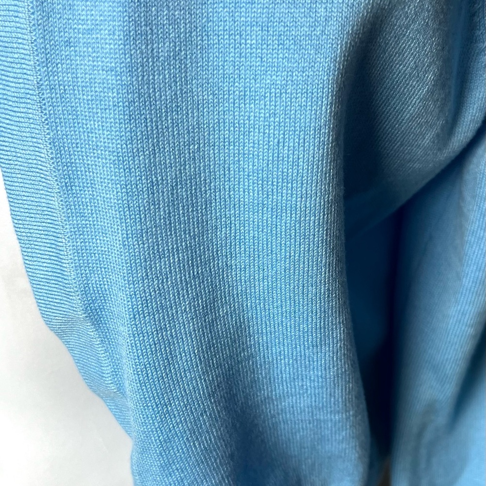 LILLY PULITZER Cardigan Sweater Open Blue Cropped Long Sleeve - Picture 6 of 9